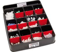 Restagraf - Plateau de Fixations type Agrafes - Pour Moulures - Spécial Multimarques - Format Servante d'Atelier - Réf. 70403 - Plateau de 370 pcs