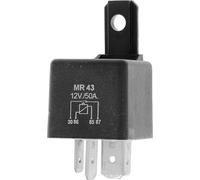 Restagraf - Relais Électrique de Puissance avec Support - 4 Broches - 50 A et 12 V - Pour Circuits Automobiles - Commande de Feux, Klaxons, Ventilateurs - Réf. 6503 - Blister de 1