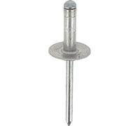 Restagraf - Rivet Tête Large Aluminium & Tige Acier - Compatible avec Alfa Romeo, Citroën, Fiat, Jeep, Opel, Peugeot - Diamètre 4,8 mm - Longueur 17 mm - Réf. 228459 - Blister de 4
