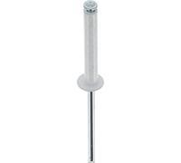 Restagraf - Rivets Épanouis Blancs pour Plaques d'Immatriculation - Diamètre 4 mm - Fixation Durable sur Carrosserie ou Support Plastique - Réf. 4928 - Boîte de 250