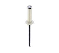 Restagraf - Rivets Épanouis Blancs pour Plaques d'Immatriculation - Diamètre 4 mm - Fixation Durable sur Carrosserie ou Support Plastique - Réf. 4925 - Boîte de 250
