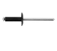 Restagraf - Rivets Épanouis Noirs pour Plaques d'Immatriculation - Diamètre 4,8 mm - Longueur 16 mm - Réf. 4720 - Sachet de 38