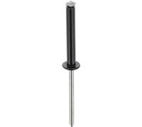 Restagraf - Rivets Épanouis Noirs pour Plaques d'Immatriculation - Diamètre 4 mm - Fixation Durable sur Carrosserie ou Support Plastique - Réf. 4927 - Boîte de 250