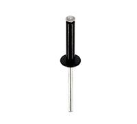 Restagraf - Rivets Épanouis Noirs pour Plaques d'Immatriculation - Diamètre 4 mm - Fixation Durable sur Carrosserie ou Support Plastique - Réf. 4915 - Boîte de 250