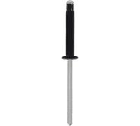 Restagraf - Rivets Épanouis Noirs pour Plaques d'Immatriculation - Diamètre 4 mm - Fixation Durable sur Carrosserie ou Support Plastique - Réf. 4924 - Boîte de 250