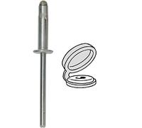 Restagraf - Rivets Expansés avec Chapos Blancs pour Plaques d'Immatriculation - Diamètre 4 mm - Fixation Durable sur Carrosserie ou Support Plastique - Réf. 4504 - Boîte de 400