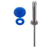 Restagraf - Rivets Expansés avec Chapos Bleus pour Plaques d'Immatriculation - Diamètre 4 mm - Fixation Durable sur Carrosserie ou Support Plastique - Réf. 228435 - Blister de 8