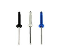 Restagraf - Rivets Expansés Bleus, Blancs, Noirs pour Plaques d'Immatriculation - Diamètre 4 mm - Fixation Durable sur Carrosserie ou Support Plastique - Réf. 228444 - Blister de 8