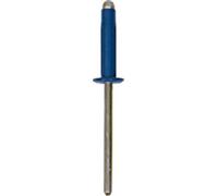 Restagraf - Rivets Expansés Bleus pour Plaques d'Immatriculation - Diamètre 4 mm - Fixation Durable sur Carrosserie ou Support Plastique - Réf. 4525 - Sachet de 38