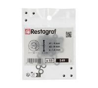 Restagraf - Rondelle Éventail à Denture Externe (AZ) - Diamètre 4 x 8 mm - NFE 27-624 - Répartition de Charge - Usage Automobile et Bricolage - Réf. 549 - Sachet de 55