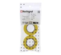 Restagraf - Ruban Adhésif PVC Jaune - Élongation 1,9 - Longueur 10 m - Isolation Électrique et Faisceaux - Résistance et Souplesse - Réf. 17604 - Sachet de 2