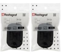 Restagraf - Silent Bloc d'Échappement - Longueur 19 mm - Support Antivibratoire pour Ligne ou Pot - Compatible avec Citroën, Peugeot (Certains Véhicules) - Réf. 2532 - Sachet de 1 (Lot de 2)