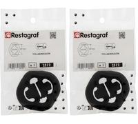 Restagraf - Silent Bloc d'Échappement - Longueur 57 mm - Support Antivibratoire pour Ligne ou Pot - Compatible avec Volkswagen (Certains Véhicules) - Réf. 2512 - Sachet de 1 (Lot de 2)