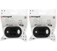 Restagraf - Silent Bloc d'Échappement - Longueur 69 mm - Support Antivibratoire pour Ligne ou Pot - Compatible avec Citroën, Peugeot (Certains Véhicules) - Réf. 2550 - Sachet de 1 (Lot de 2)