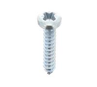 Restagraf - Vis à Tôle - Tête Cylindrique Bombée Pozidrive - Acier Zingué Blanc - Standard DIN 7981 - Fixation Carrosserie - Réf. 617 - Sachet de 55