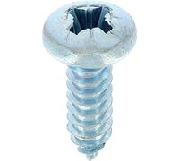 Restagraf - Vis à Tôle - Tête Cylindrique Bombée Pozidrive - Acier Zingué Blanc - Standard DIN 7981 - Fixation Carrosserie - Réf. 643 - Sachet de 20