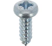 Restagraf - Vis à Tôle - Tête Cylindrique Bombée Pozidrive - Acier Zingué Blanc - Standard DIN 7981 - Fixation Carrosserie - Réf. 619 - Sachet de 55