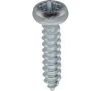 Restagraf - Vis à Tôle - Tête Cylindrique Bombée Pozidrive - Acier Zingué Blanc - Standard DIN 7981 - Fixation Carrosserie - Réf. 607 - Sachet de 55