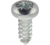 Restagraf - Vis à Tôle - Tête Cylindrique Bombée Pozidrive - Acier Zingué Blanc - Standard DIN 7981 - Fixation Carrosserie - Réf. 626 - Sachet de 40