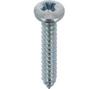 Restagraf - Vis à Tôle - Tête Cylindrique Bombée Pozidrive - Acier Zingué Blanc - Standard DIN 7981 - Fixation Carrosserie - Réf. 633 - Sachet de 40