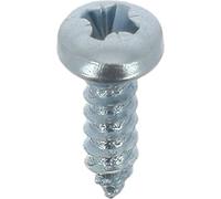 Restagraf - Vis à Tôle - Tête Cylindrique Bombée Pozidrive - Acier Zingué Blanc - Standard DIN 7981 - Fixation Carrosserie - Réf. 611 - Sachet de 75