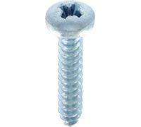 Restagraf - Vis à Tôle - Tête Cylindrique Bombée Pozidrive - Acier Zingué Blanc - Standard DIN 7981 - Fixation Carrosserie - Réf. 637 - Sachet de 30