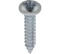 Restagraf - Vis à Tôle - Tête Cylindrique Bombée Pozidrive - Acier Zingué Blanc - Standard DIN 7981 - Fixation Carrosserie - Réf. 610 - Sachet de 45