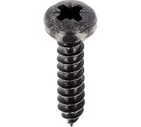 Restagraf - Vis à Tôle - Tête Cylindrique Bombée Pozidrive - Acier Zingué Noir - Standard DIN 7981 - Fixation Carrosserie - Réf. 677 - Sachet de 70
