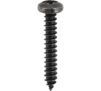 Vis à Tôle Tête Cylindrique Bombée Pozidrive en Sachet, 4.2mm x 25mm, DIN 7981, Zinc Noir, Lot de 40