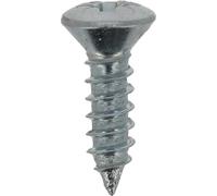 Restagraf - Vis à Tôle - Tête Fraisée Bombée Pozidrive - Acier Zingué Blanc - Standard DIN 7983 - Fixation Carrosserie - Réf. 614 - Sachet de 60