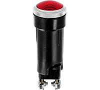 Restagraf - Voyat Lumineux Rouge avec Ampoule - Diamètre 18 mm - 2 W - Signalisation Électrique 12 V - Indicateur Visuel Compact - Montage Tableau de Bord, Armoires - Réf. 6928 - Blister de 2