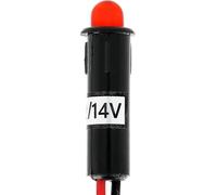 Restagraf - Voyat Lumineux Rouge avec Ampoule - Diamètre 6,5 mm - Signalisation Électrique 12/14 V - Indicateur Visuel Compact - Montage Tableau de Bord, Armoires - Réf. 6859 - Blister de 1