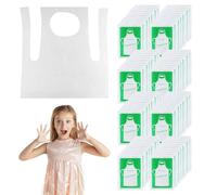 RESTALLADNWEST Lot de 110 tabliers jetables en plastique transparent pour enfants, pour peinture, cuisine, manger, enseigner, pique-nique, bricolage (55 x 65 cm), transparent, 55 x 65 cm