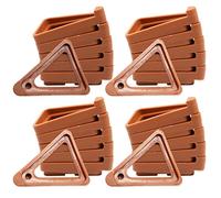 RESTALLADNWEST Pot de fleurs triangulaire en polypropylène, 24 pièces, marron, 27 x 15.4 x 2 cm, pour intérieur et extérieur, respirable, jardin, support de pot de fleurs