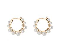 Restaurant chinois Quatrième saison Zhao Liying Boucles d'oreilles de style égal pour perles de coquillage Boucle d'oreille Boucle d'oreille Été Clair Grand Cercle Hoop