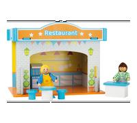 Restaurant en bois pour enfants et accessoires