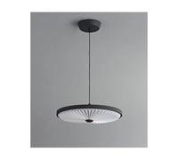 Restaurant rond suspension noir et blanc plissé barre LED lustre Table chevet plafonnier,lumières suspendues