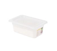 Restaurantware Couvercle de récipient de stockage alimentaire 1/4 de taille 1/4, couvercle en plastique polypropylène transparent, passe au lave-vaisselle, couvercle de cuisine commercial