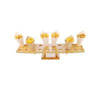 Restaurantware - Support ovale de cône de 57 x 10 cm, 10 supports de cônes robustes - avec 20 emplacements, cônes vendus séparément, support de cône en bambou, pour buffets, banquets, ou événements de