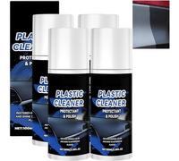 Restaurateur en plastique FadeFix Nexa - Nettoyant pour garnitures et cuir noirs, plastique de revêtement cristal clarifiant pour voitures, revêtement céramique pour caoutchouc délavé (4 pièces)