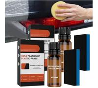 Restaurateur Plastique Voiture,2pc Renovateur Plastique,Renovateur Plastique Voiture Extérieur,Efface Rayure Plastique