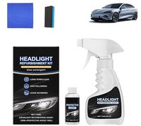 Restauration de phares, kit de liquide de restauration de phares automobiles Delighteal, nettoyant de polissage de voiture multifonctionnel, remise à neuf du revêtement hydrophobe amélioré (1)