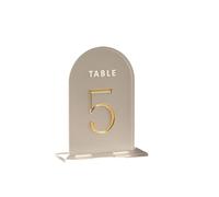 Restauration Numéros de table Plaque d'immatriculation de Table mariage, affichage carte blanche 3D en trois dimensions(Frosted,Number 6-10)
