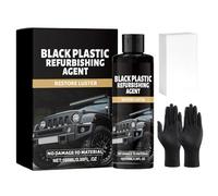 Restaureur De Garniture - Nettoyant Tableau de Bord 100ml,Désoxydant Pour Voitures Avec Gants Et Éponge - Pour Restauration De L'Éclat Réparation Et Entretien Des Garnitures Noires Automobile Tableau