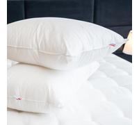 RESTBULLE Oreiller Microgel Ultra Moelleux - Housse en Percale de Coton - Fabrication Française - Qualité Hôtellerie (65_x_65_cm)