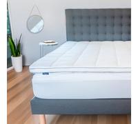 RESTBULLE Surmatelas De Confort Moelleux 140x200cm - Qualité Hôtellerie - Fabriqué en France - Epaisseur Totale de 7cm - Enveloppe Déhoussablee et Lavable - Certifié Oeko-Tex (140_x_200_cm)