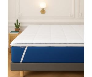 RESTBULLE Surmatelas de Confort Moelleux 80 x 200 cm - Qualité Hôtellerie - Fabriqué en France - Epaisseur Totale de 7cm - Enveloppe Déhoussable et Lavable - Certifié Oeko-Tex