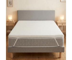RESTBULLE Surmatelas Mémoire de Forme 90x200cm - Qualité hôtellerie - Morphologique - Epaisseur Totale de 7 cm - Confort Enveloppant - Fabrication Française (90_x_200_cm)