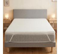 RESTBULLE Surmatelas Mémoire de Forme - Qualité Hôtellerie - Morphologique - Épaisseur Totale de 7 cm - Confort Enveloppant - Marque Française - 70 x 190 cm - Enveloppe Déhoussable et Lavable