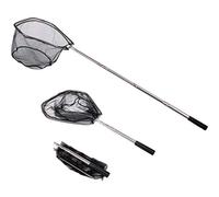 Restcloud Épuisette de pêche avec poignée télescopique Extensible jusqu'à 127 cm, poignée en Aluminium de 91,4 cm, Extension complète